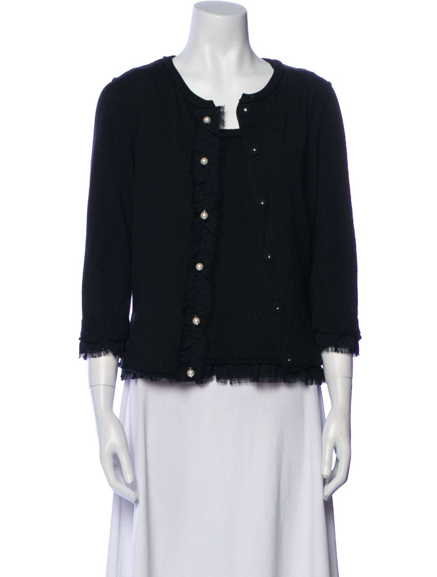 St. John Silk Raw-Edge Trim Set