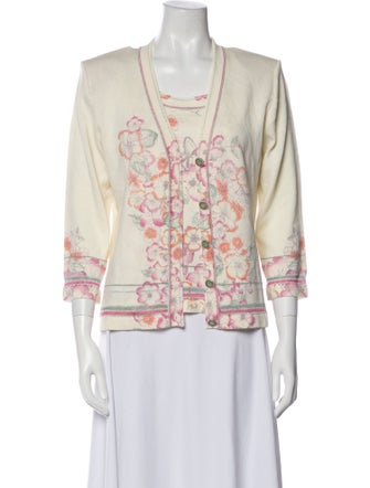 St. John Wool Floral Print Set
