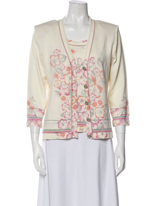 St. John Wool Floral Print Set