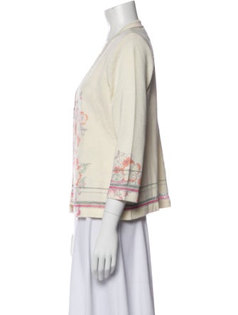 St. John Wool Floral Print Set