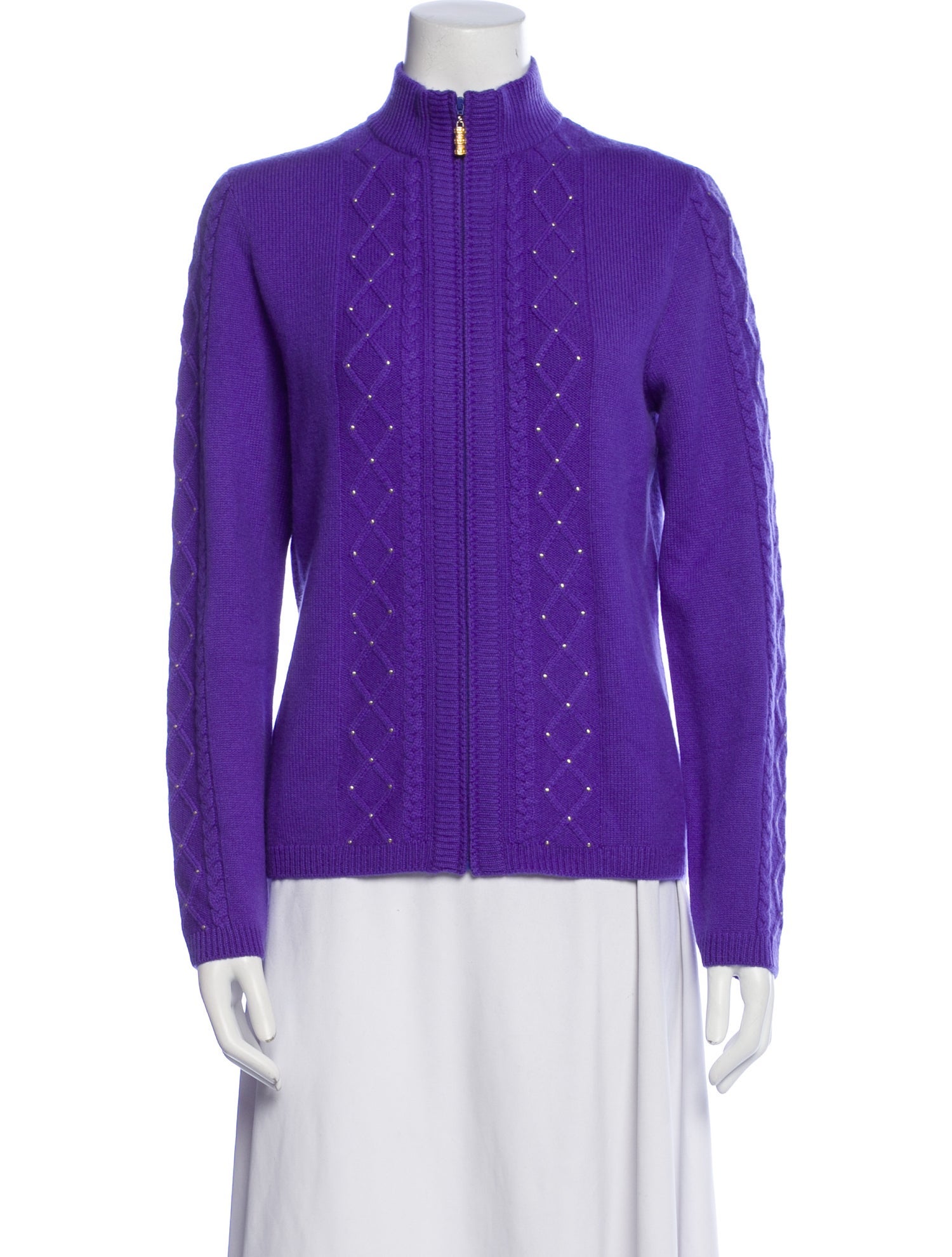 St. John Cashmere Mock Neck Sweater