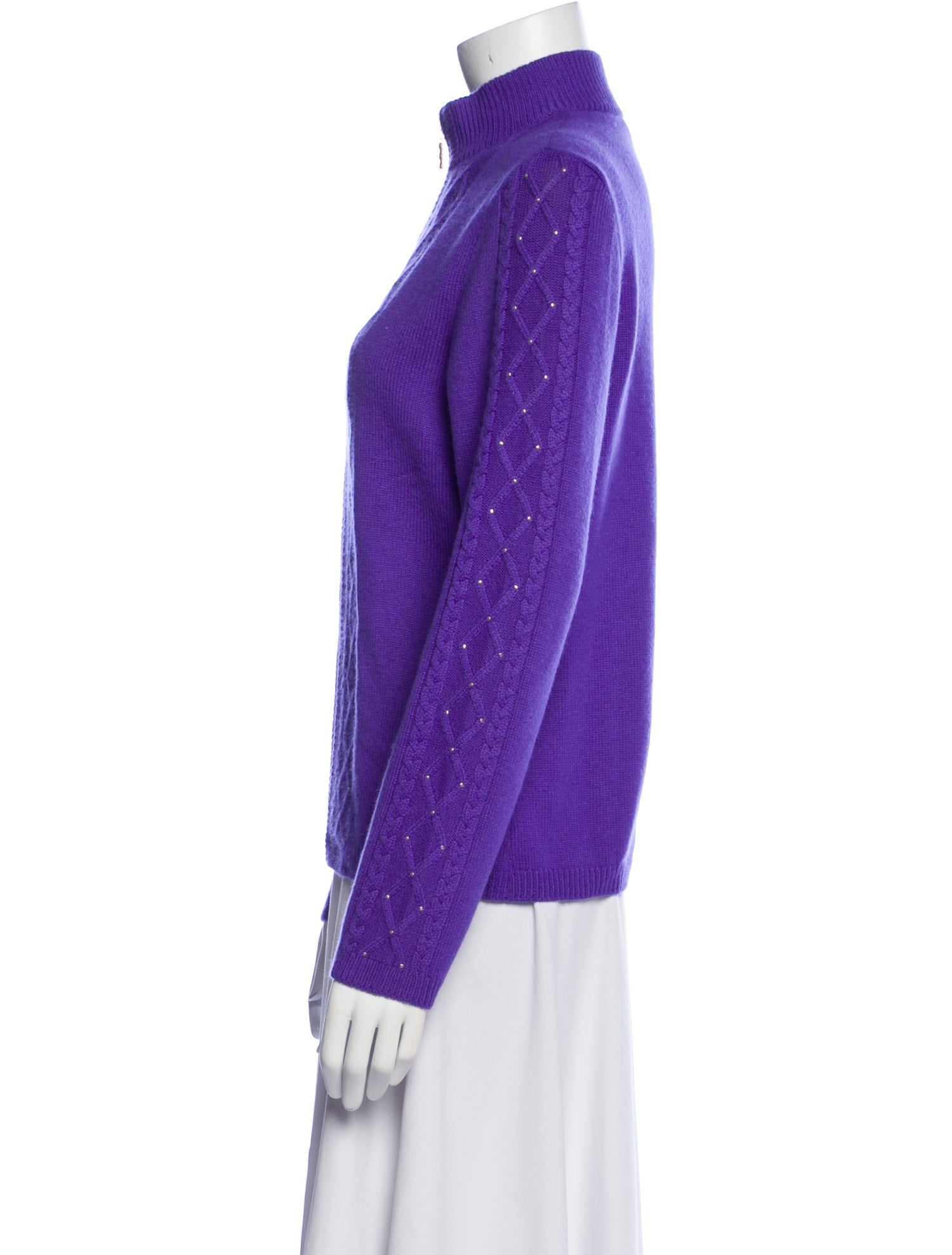 St. John Cashmere Mock Neck Sweater