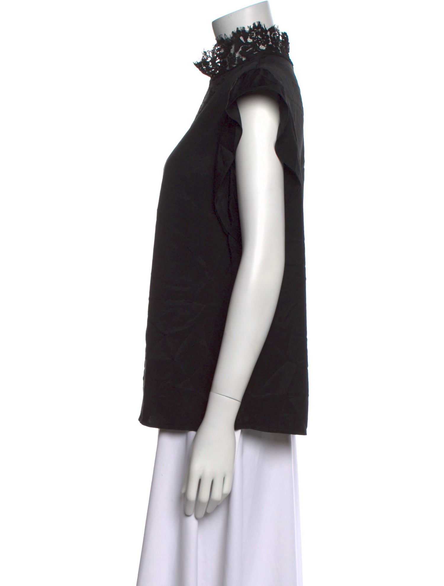 St. John Silk Mock Neck Blouse