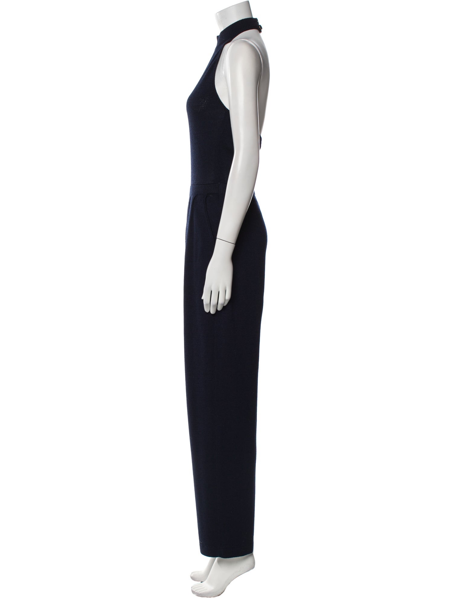 St. John Mock Neck Jumpsuit