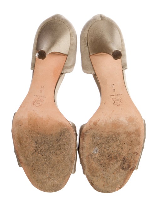 St. John Satin Crystal Embellishments Sandals