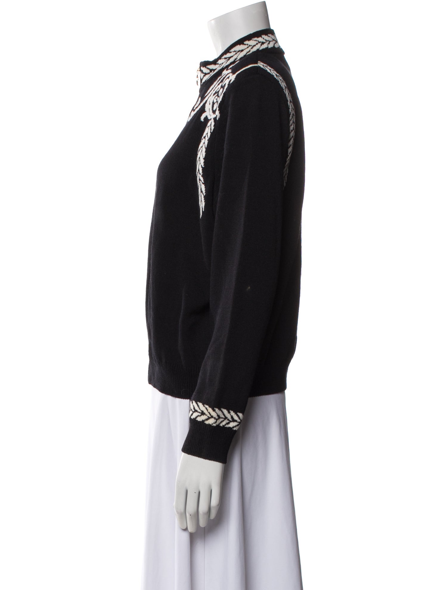 St. John Wool Graphic Print Jacket