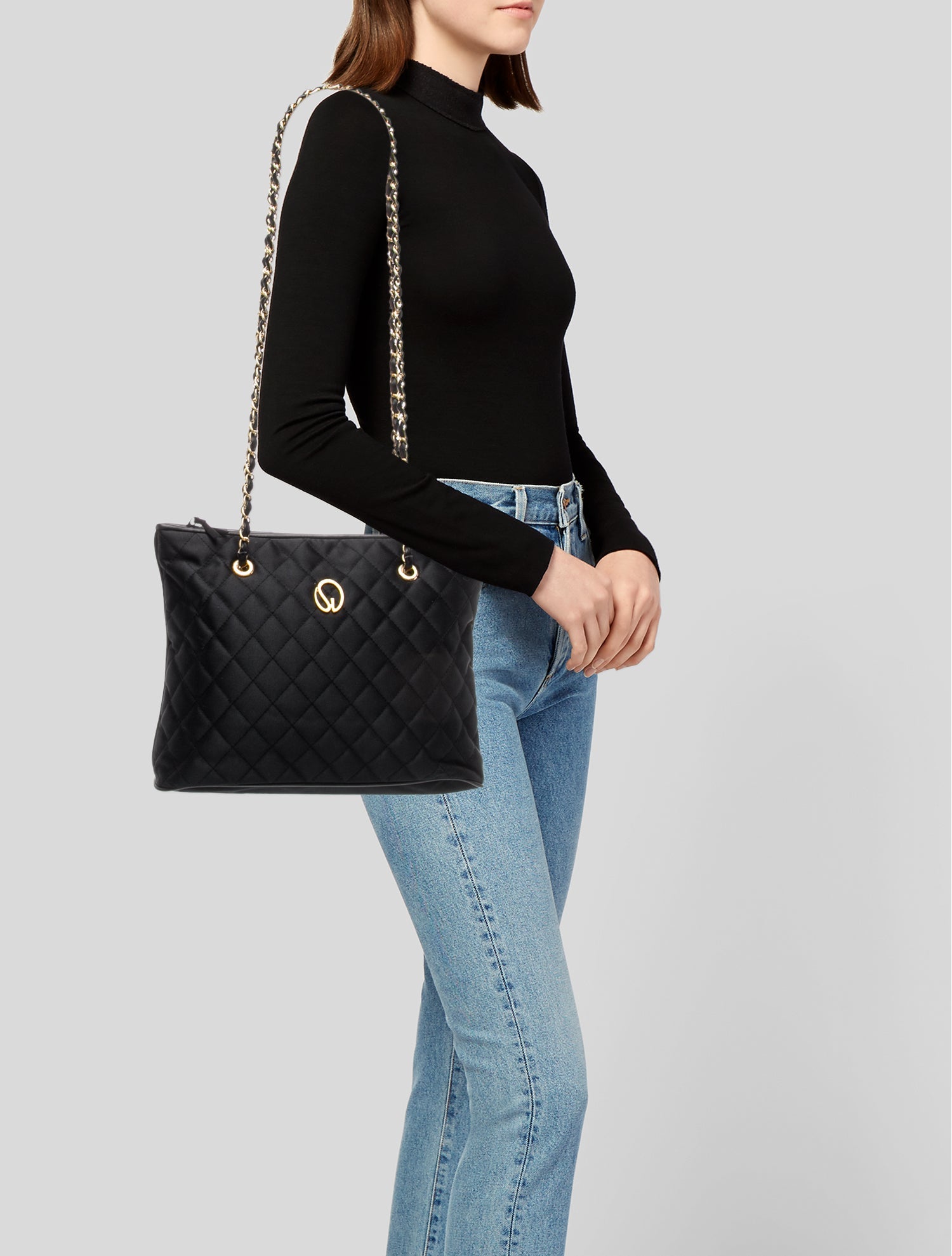 St. John Quilted Top Handle Bag