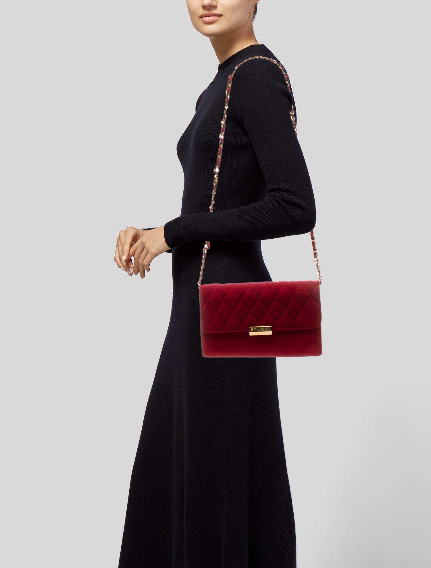 St. John Suede Crossbody Bag