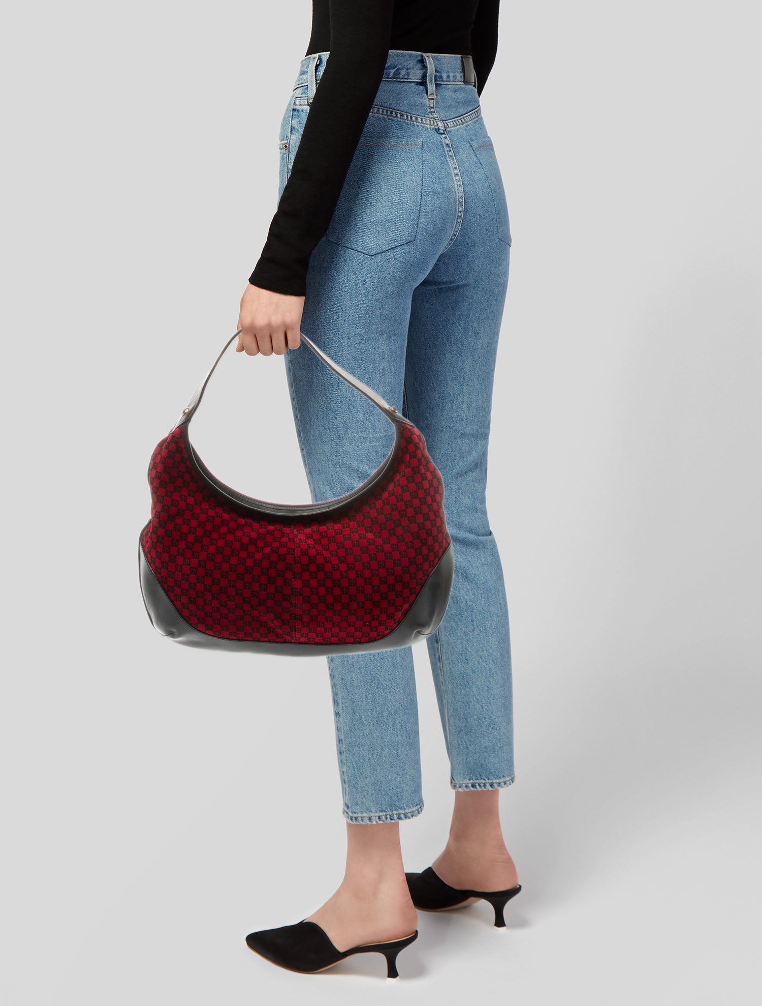 St. John Suede Shoulder Bag