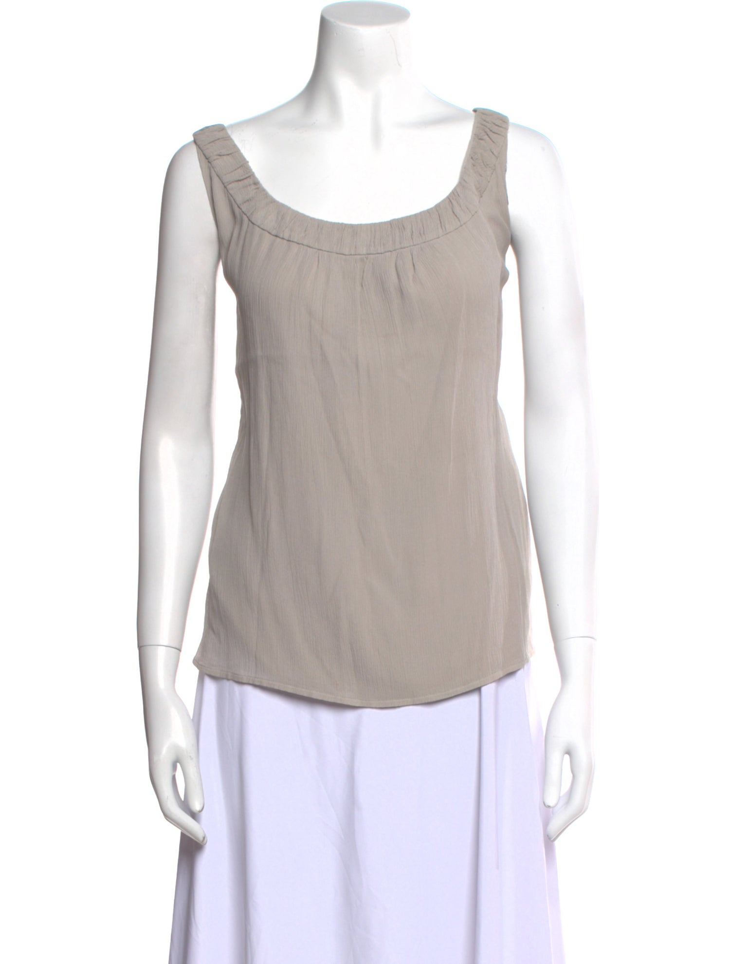St. John Silk Scoop Neck Top
