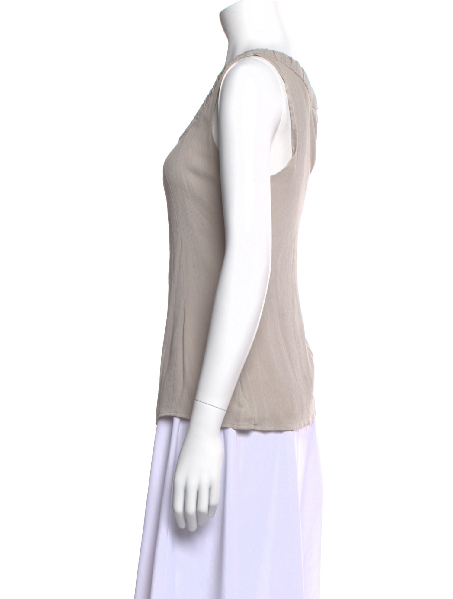 St. John Silk Scoop Neck Top