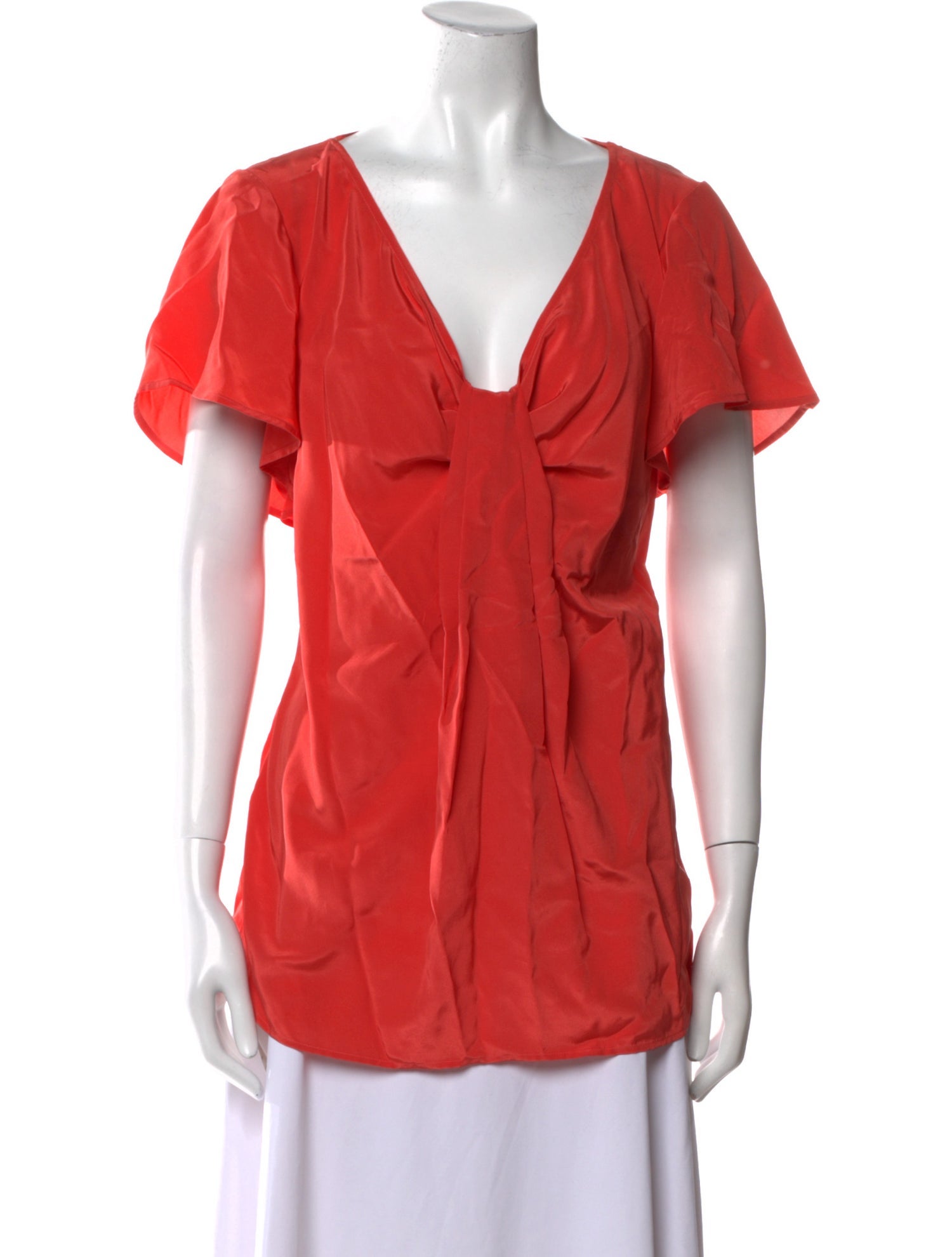 St. John Silk V-Neck Blouse
