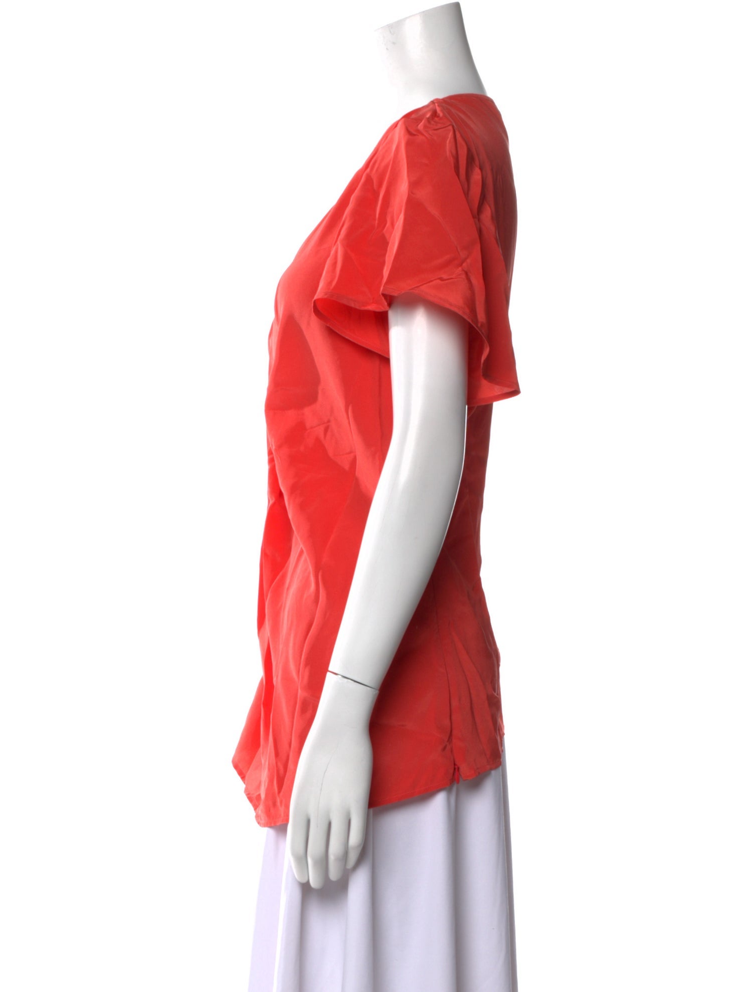 St. John Silk V-Neck Blouse