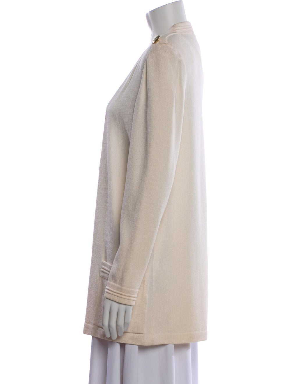 St. John Blazer Neutrals Collarless Patch Pockets… - image 2