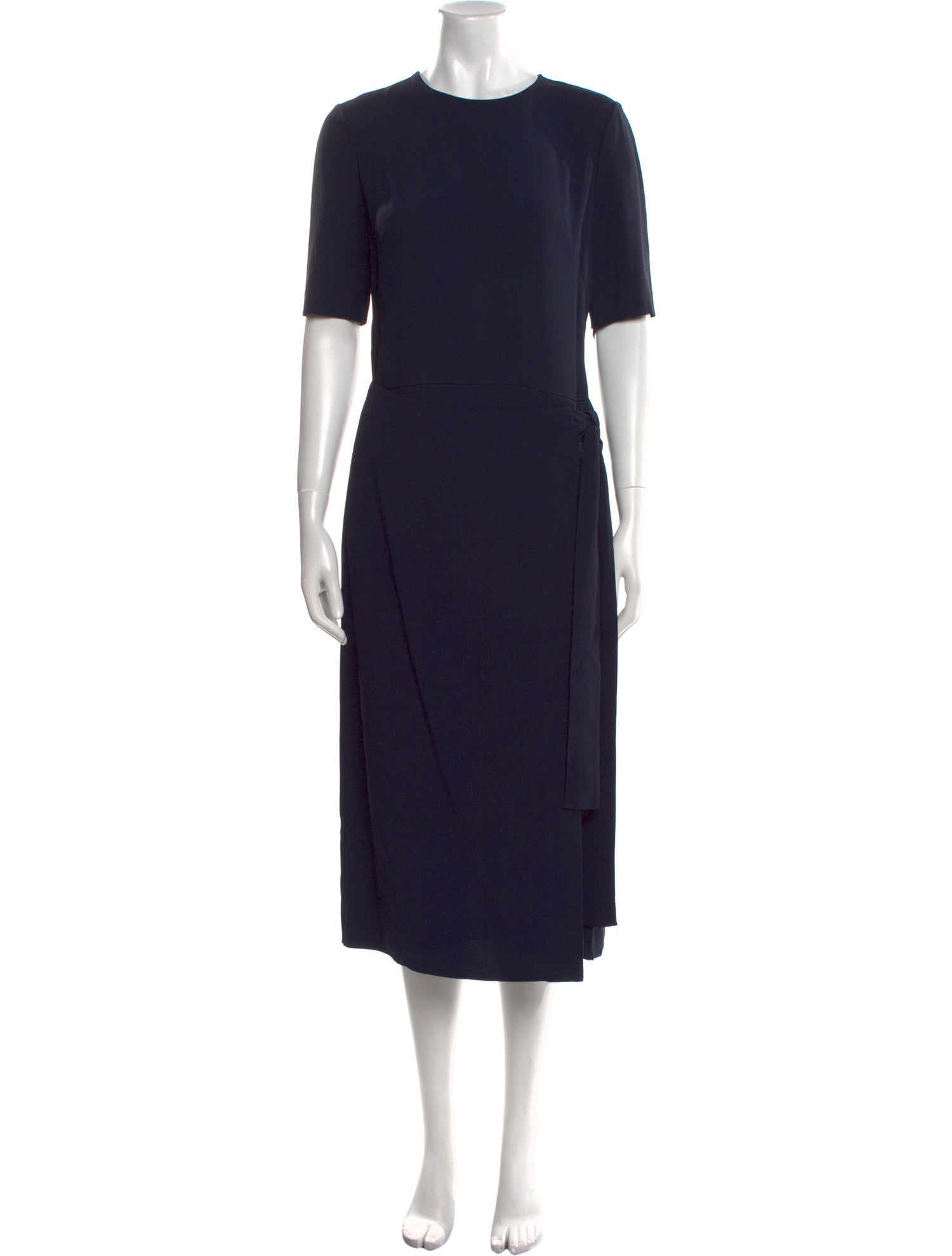 St. John Crew Neck Midi Length Dress