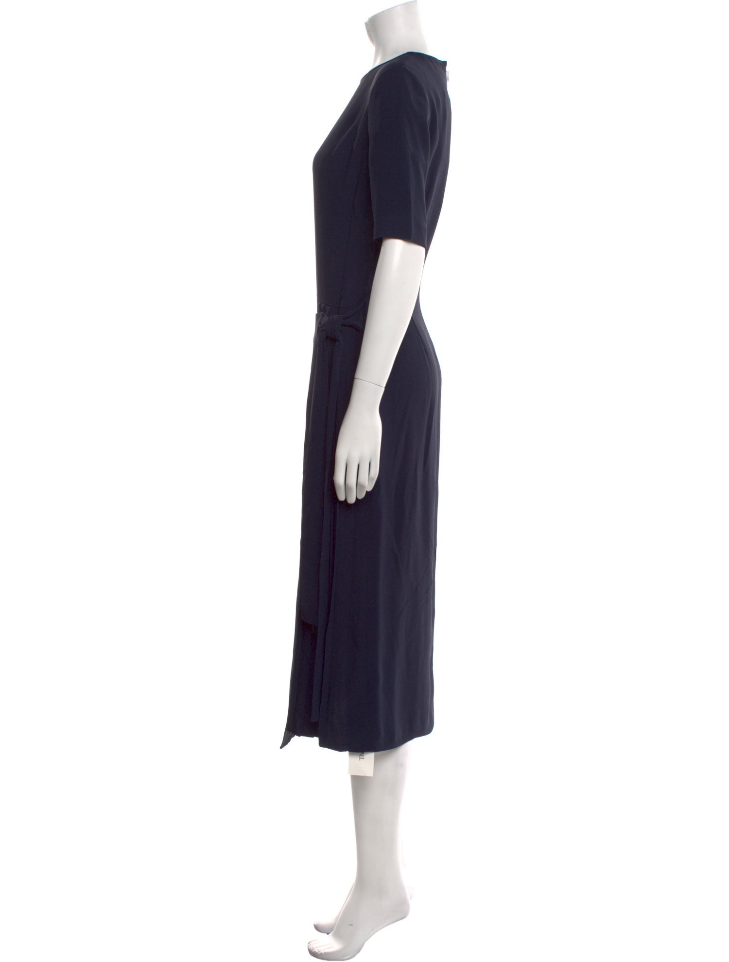 St. John Crew Neck Midi Length Dress