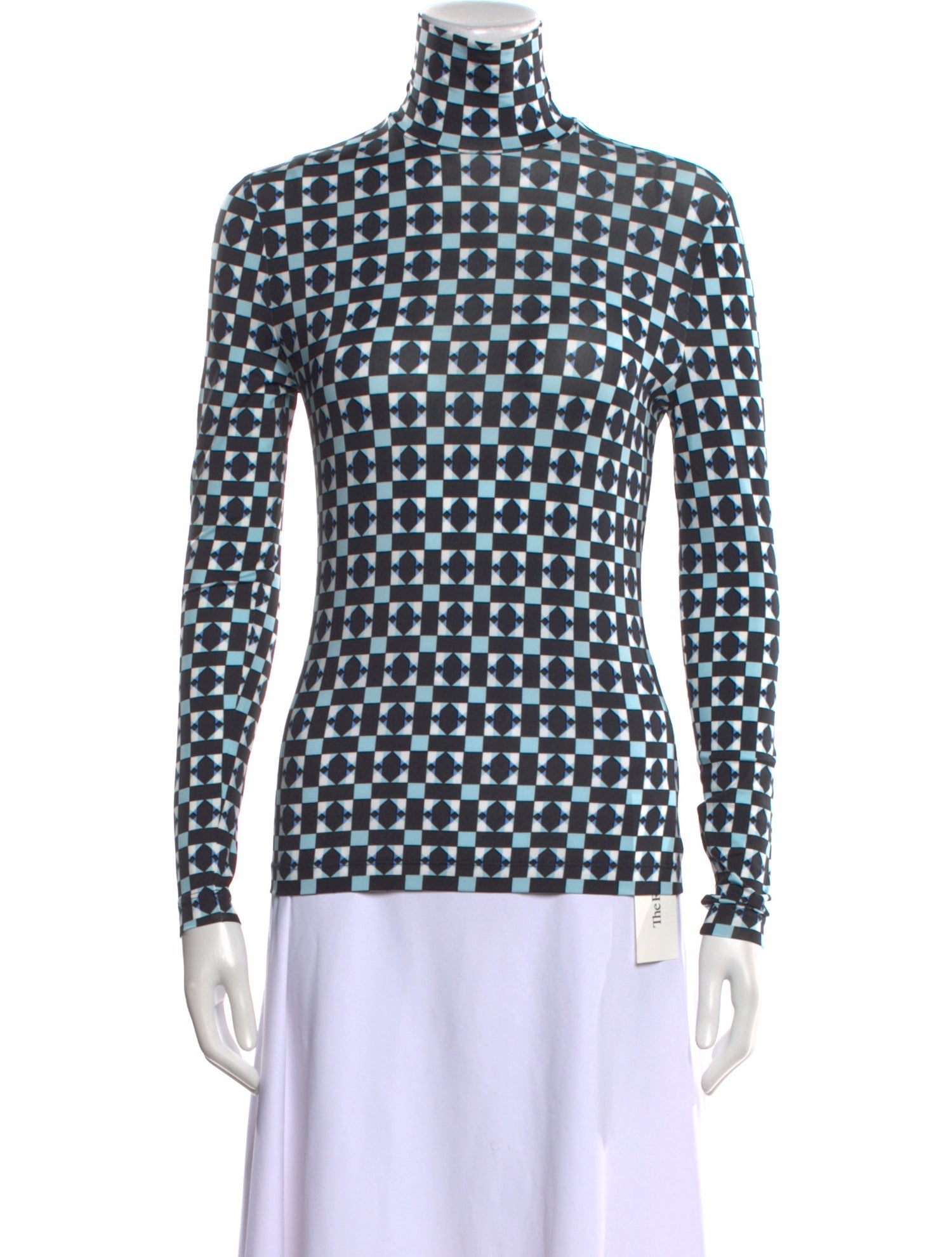 St. John Printed Turtleneck Top w/ Tags