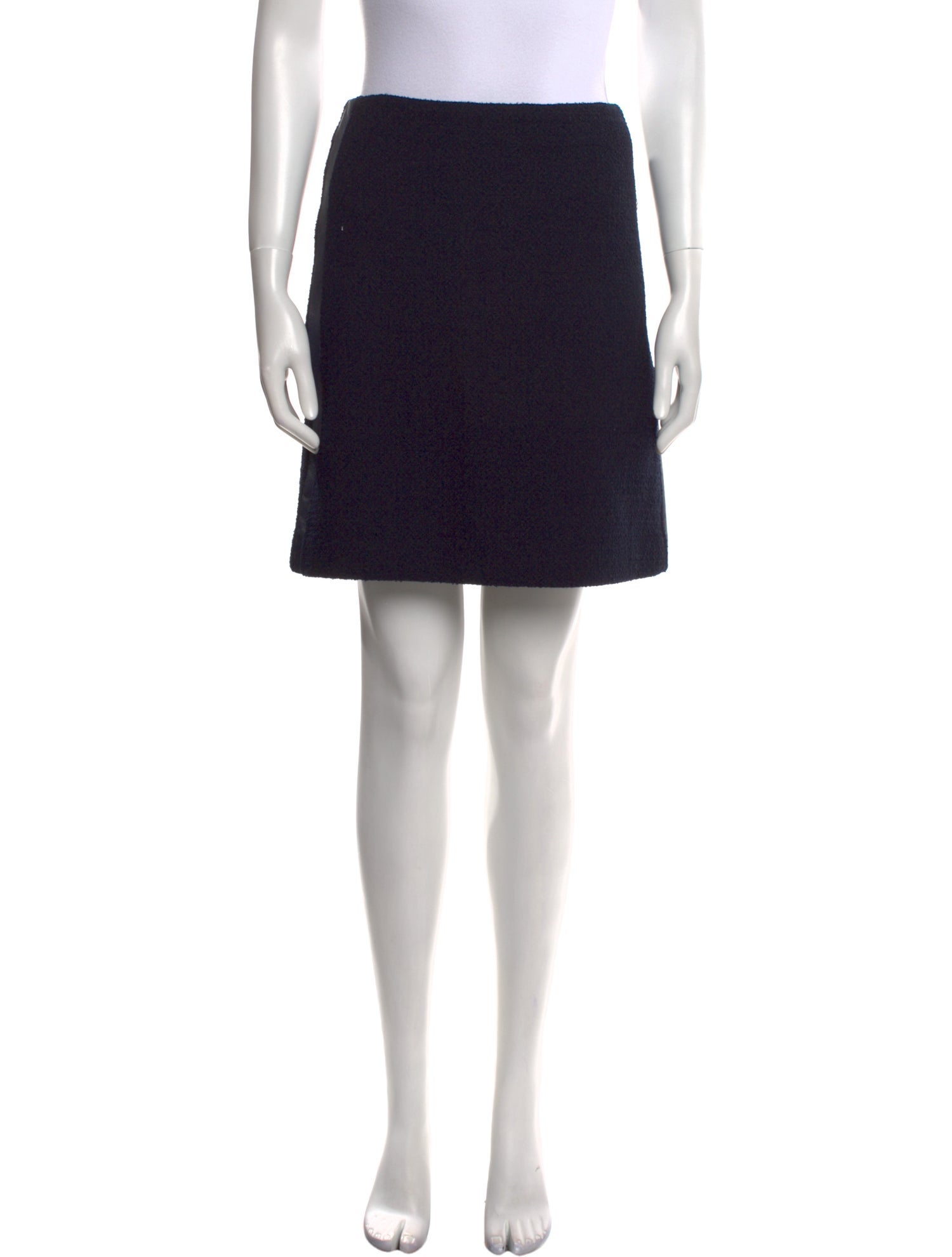 St. John Leather Trim Embellishment Mini Skirt w/ Tags