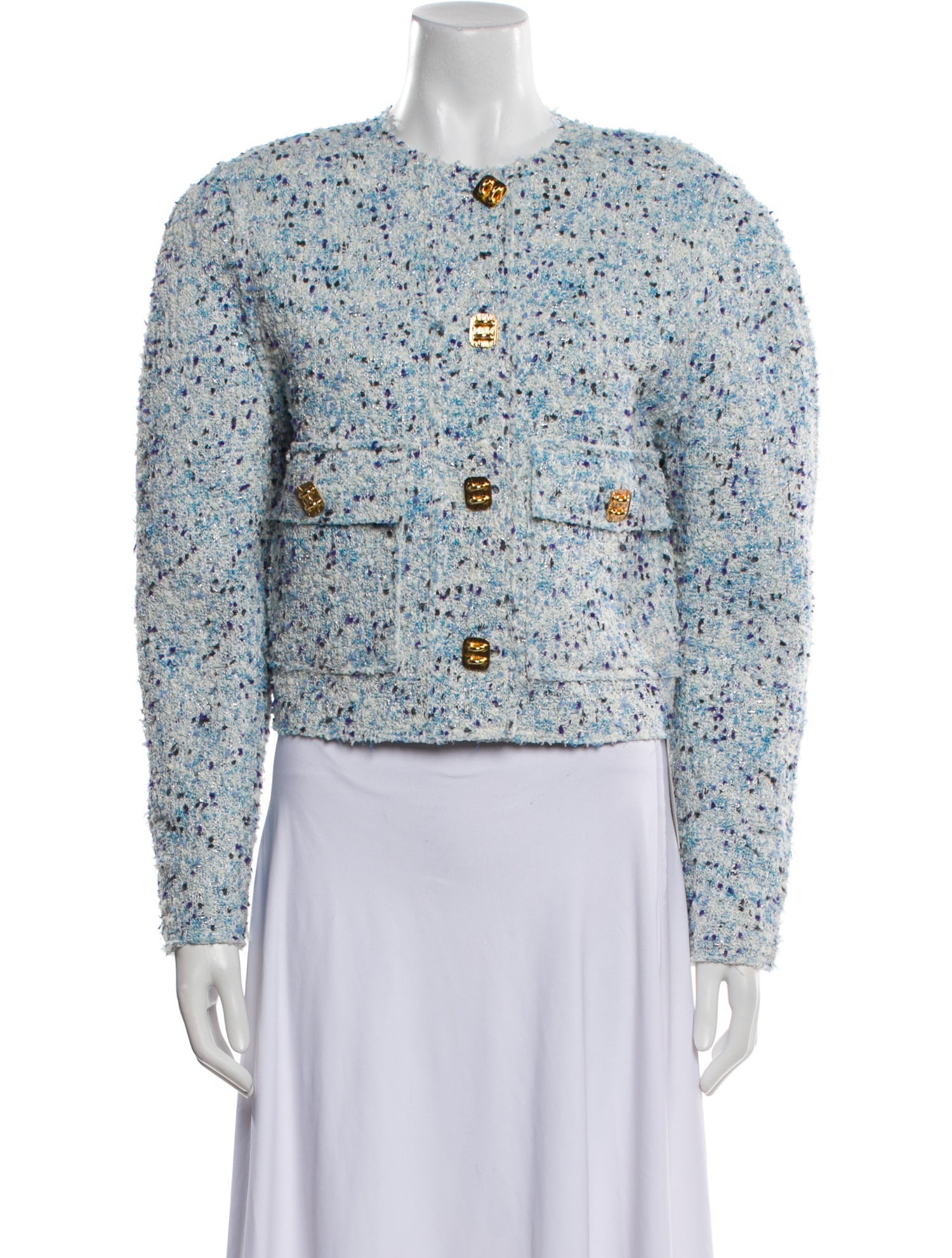 St. John Tweed Printed Evening Jacket w/ Tags