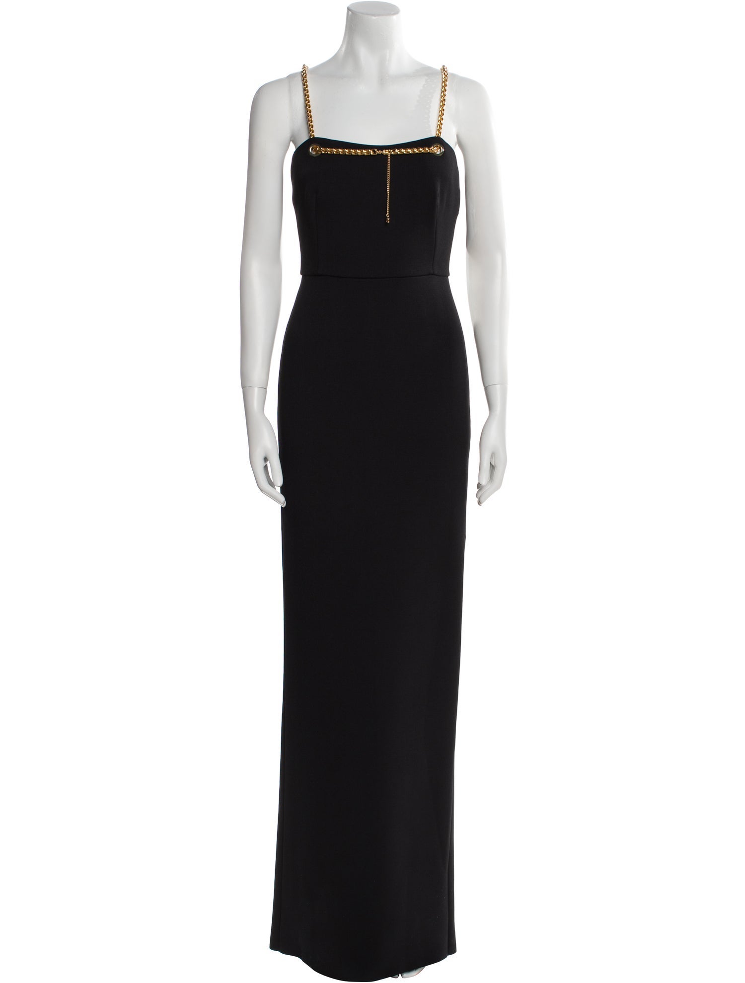 St. John Square Neckline Long Dress