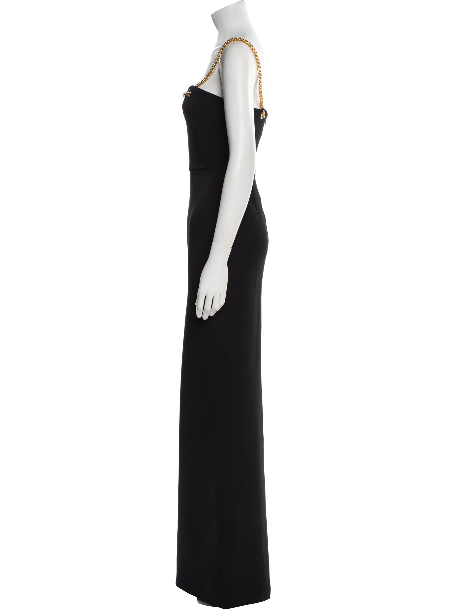 St. John Square Neckline Long Dress