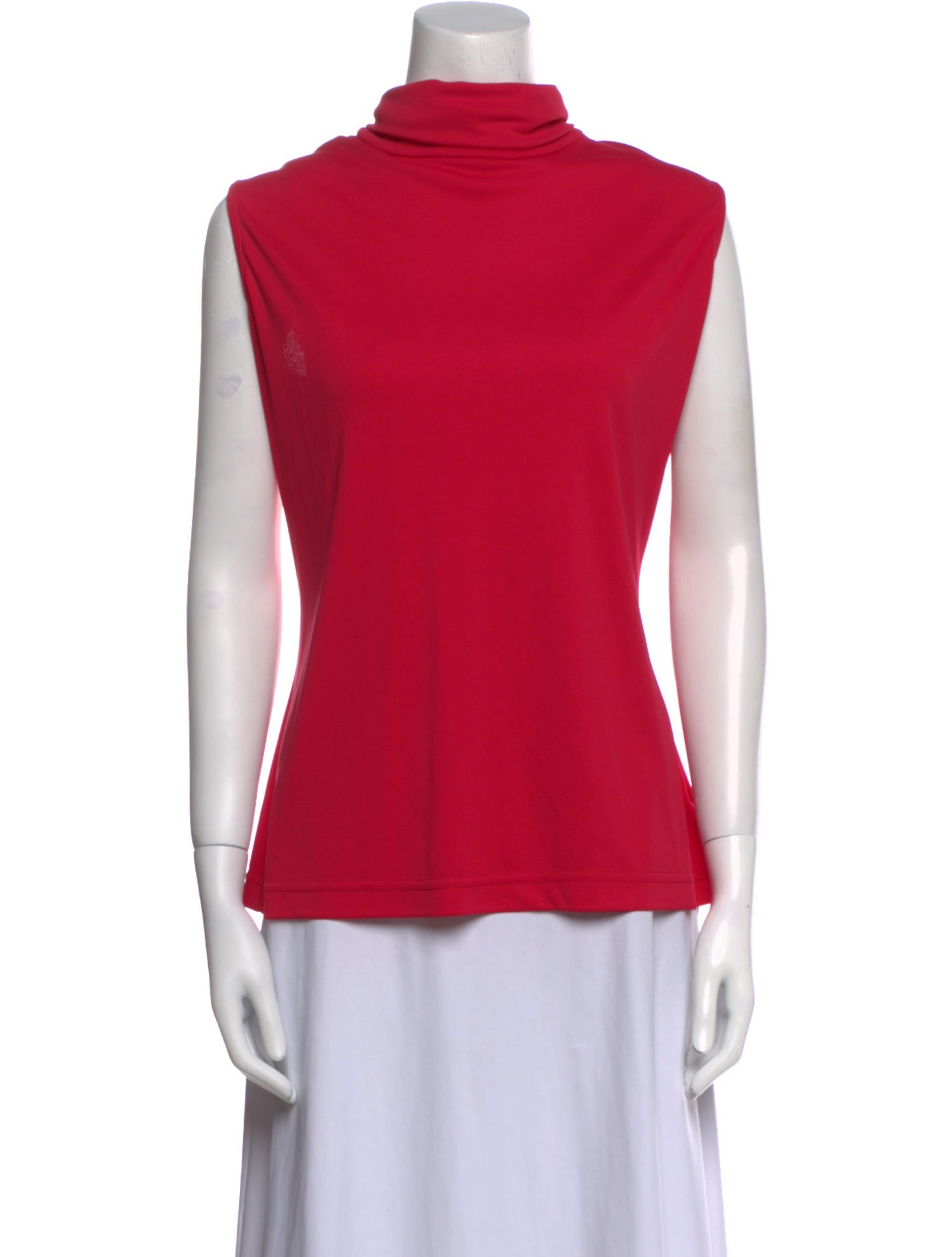 St. John Turtleneck Sleeveless Top