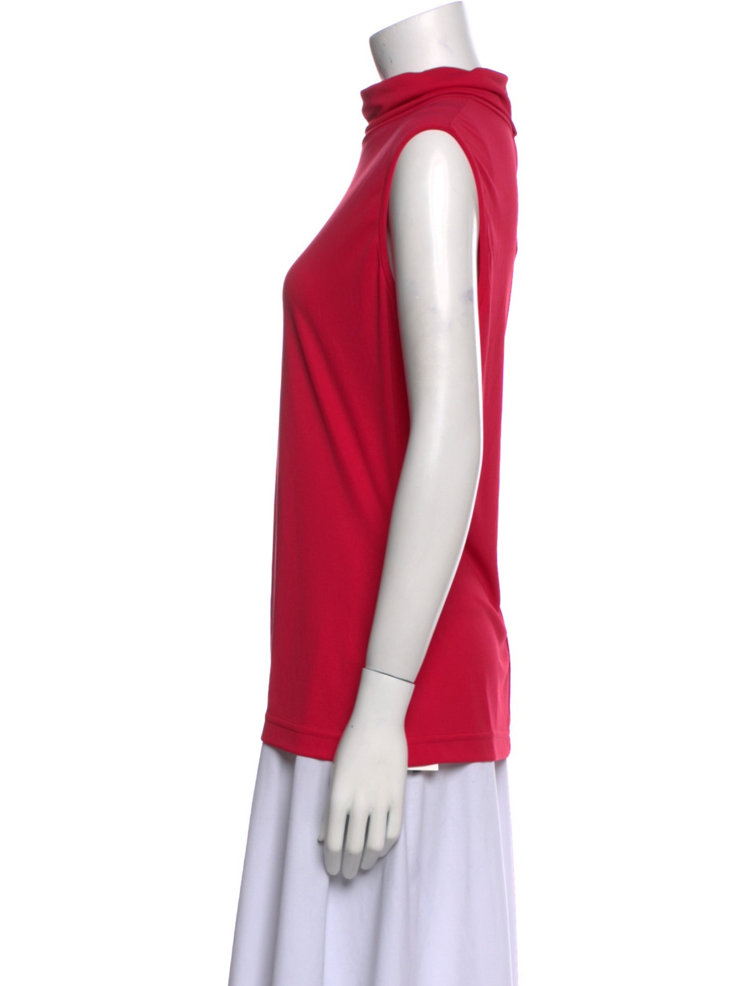 St. John Turtleneck Sleeveless Top