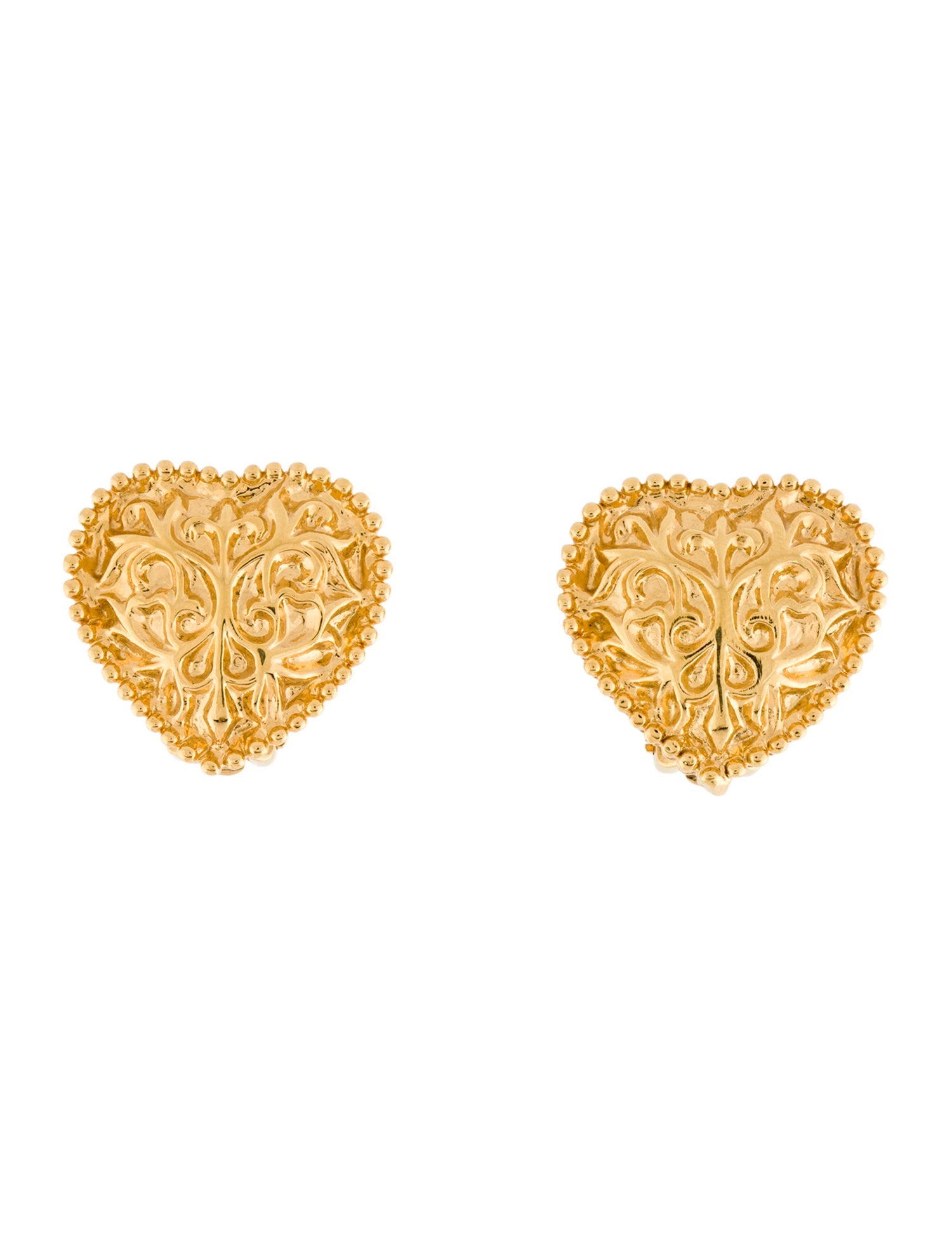 St. John Heart Clip-On Earrings