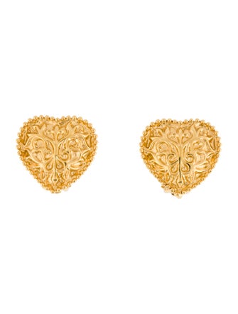 St. John Heart Clip-On Earrings