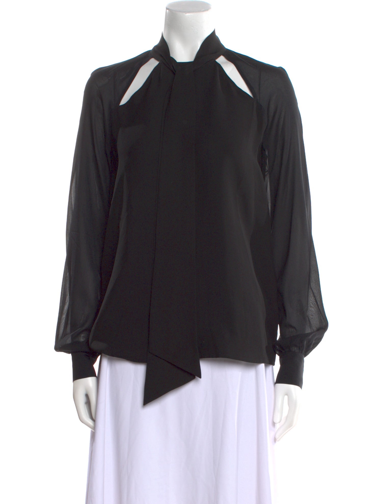 St. John Silk Long Sleeve Blouse