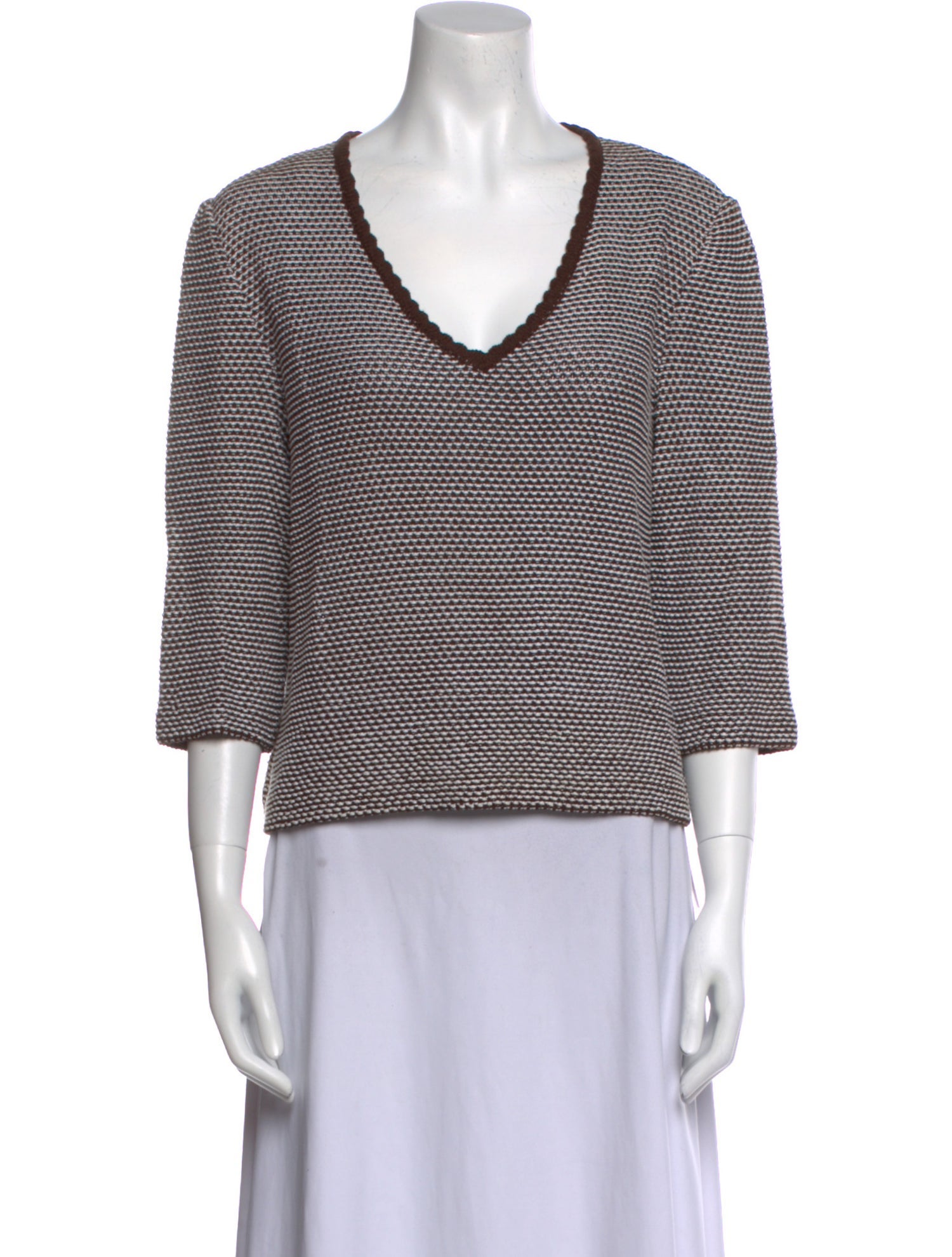St. John Wool V-Neck Sweater
