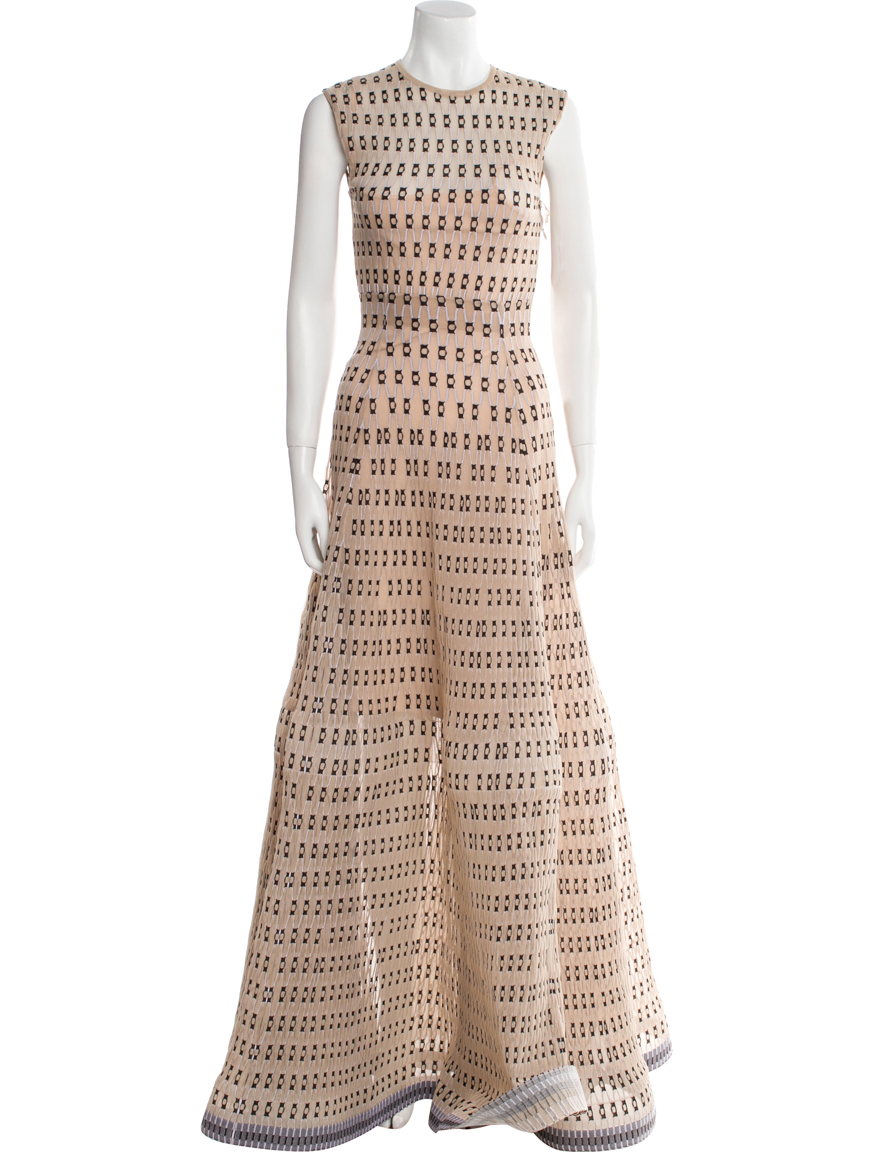 St. John Printed Long Dress