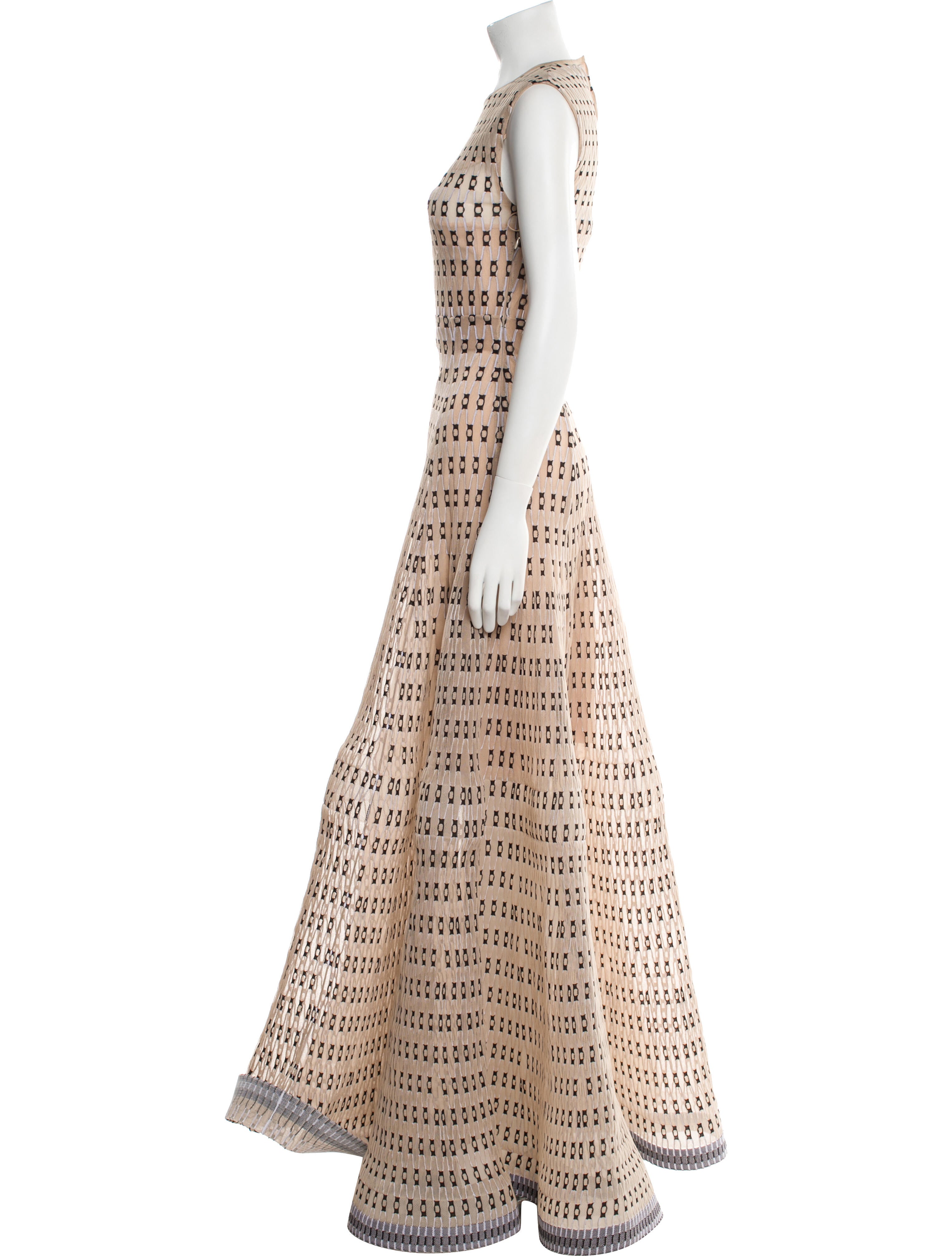 St. John Printed Long Dress