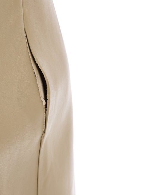 St. John Leather Knee-Length Dress