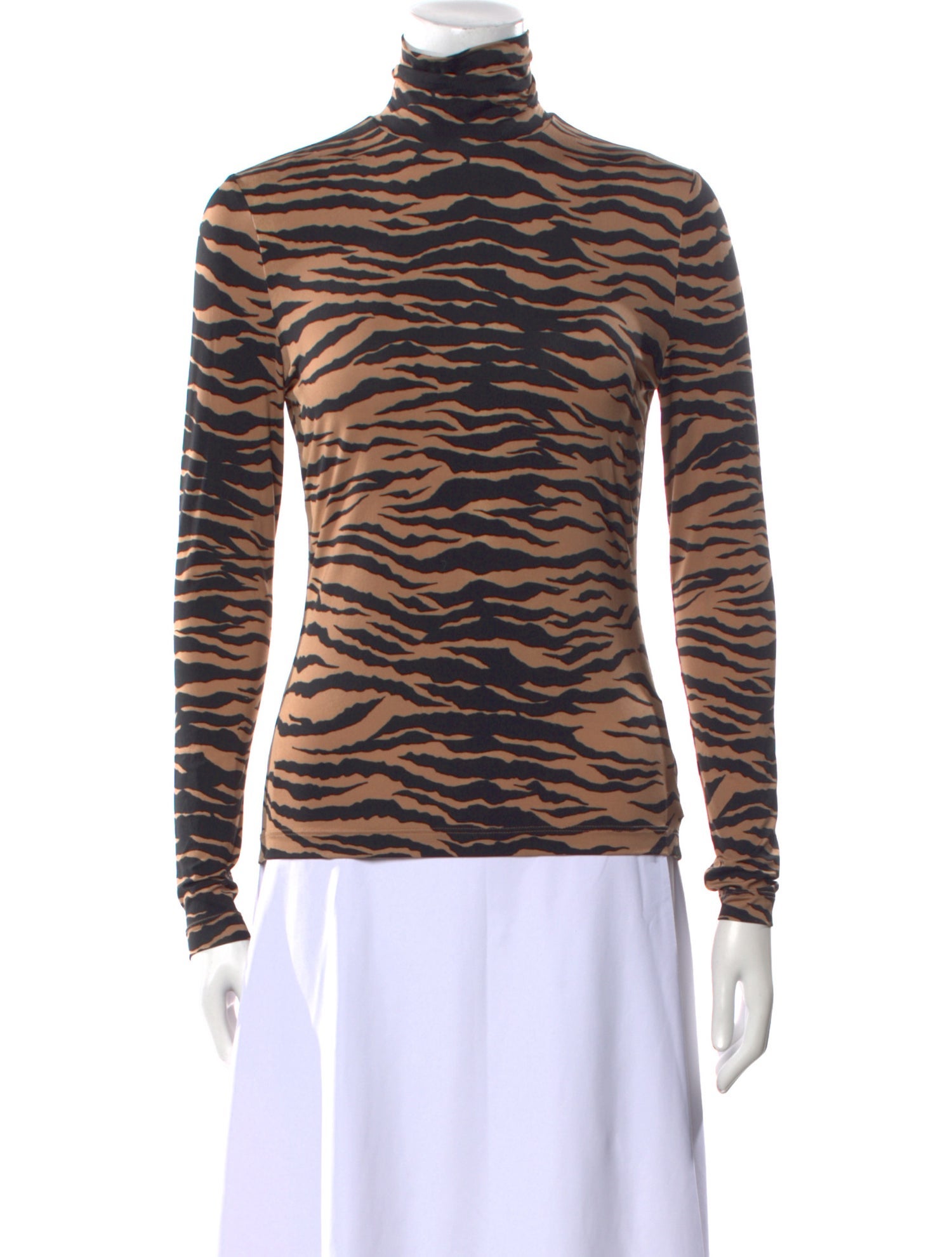 St. John Nylon Animal Print Top