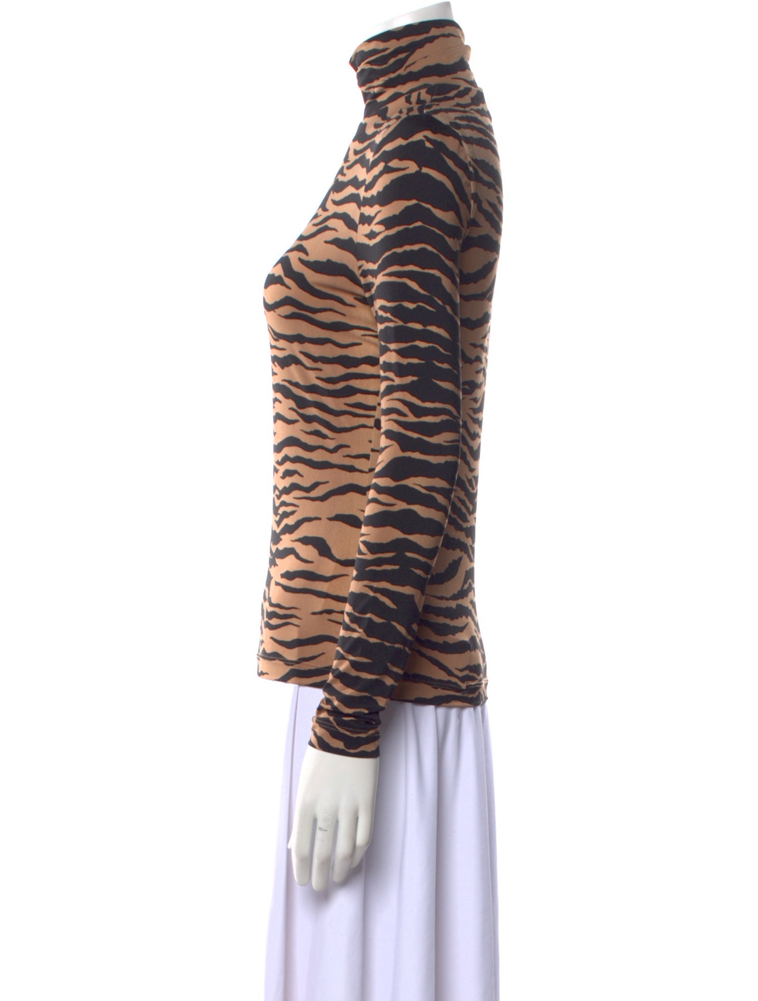 St. John Nylon Animal Print Top