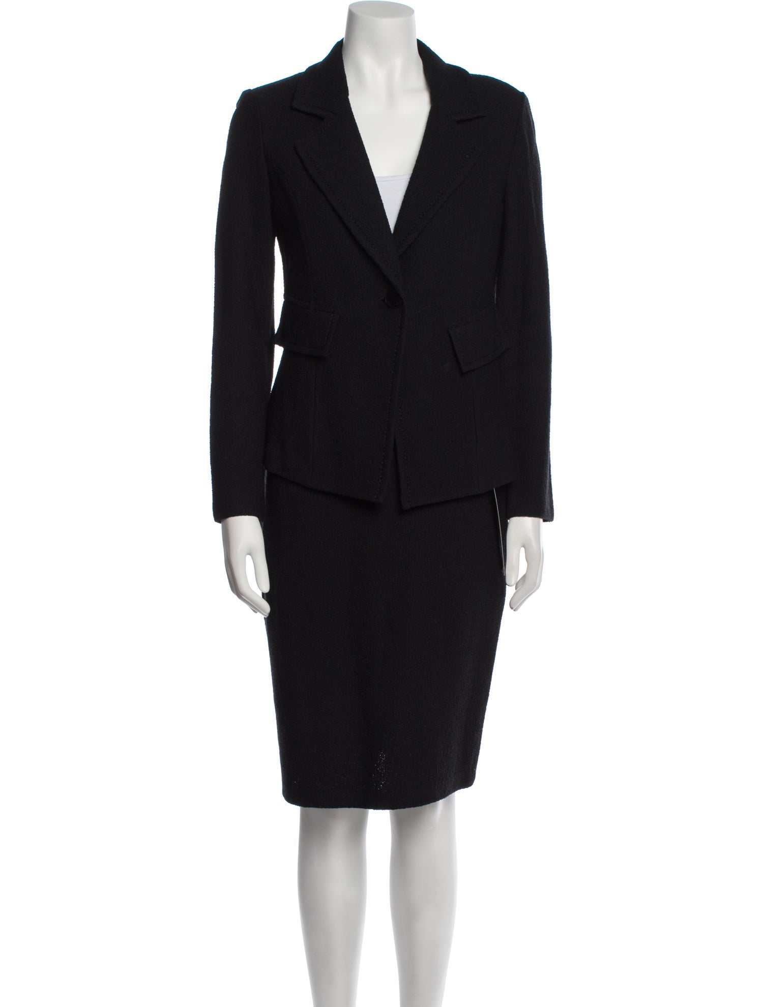 St. John Crystal Embellishments Skirt Suit