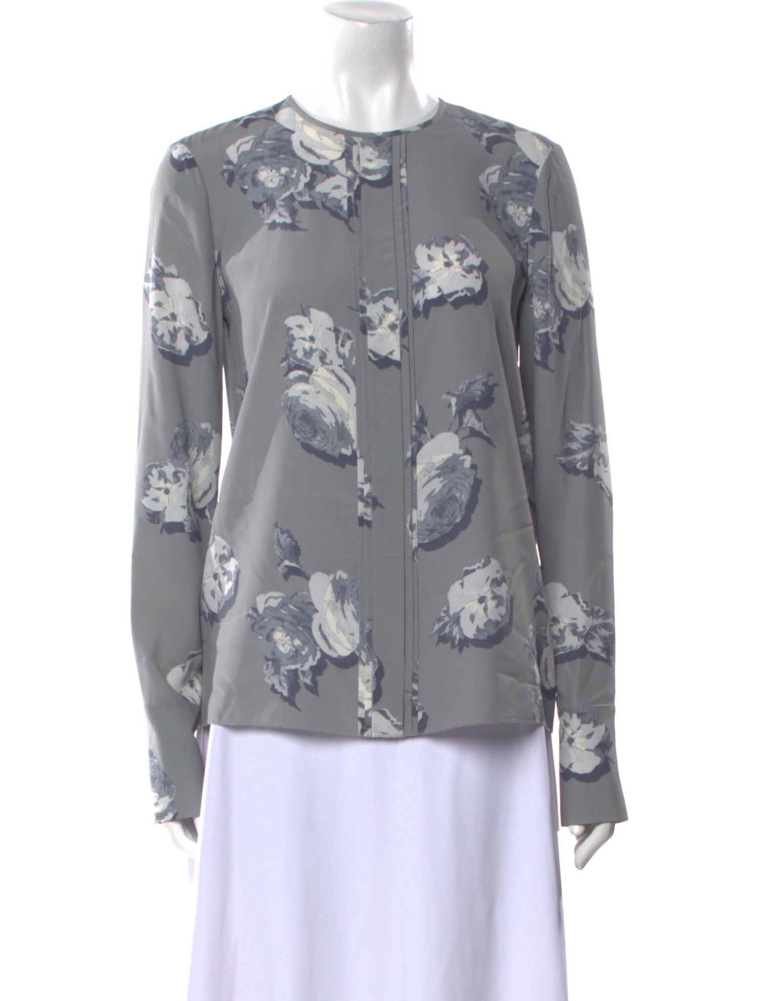 St. John Silk Floral Print Blouse