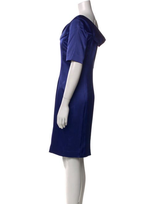 St. John Cowl Neck Knee-Length Dress