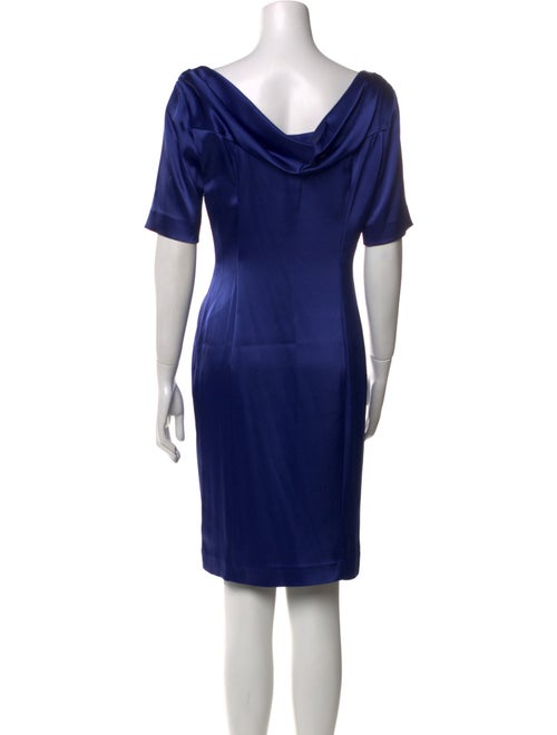St. John Cowl Neck Knee-Length Dress