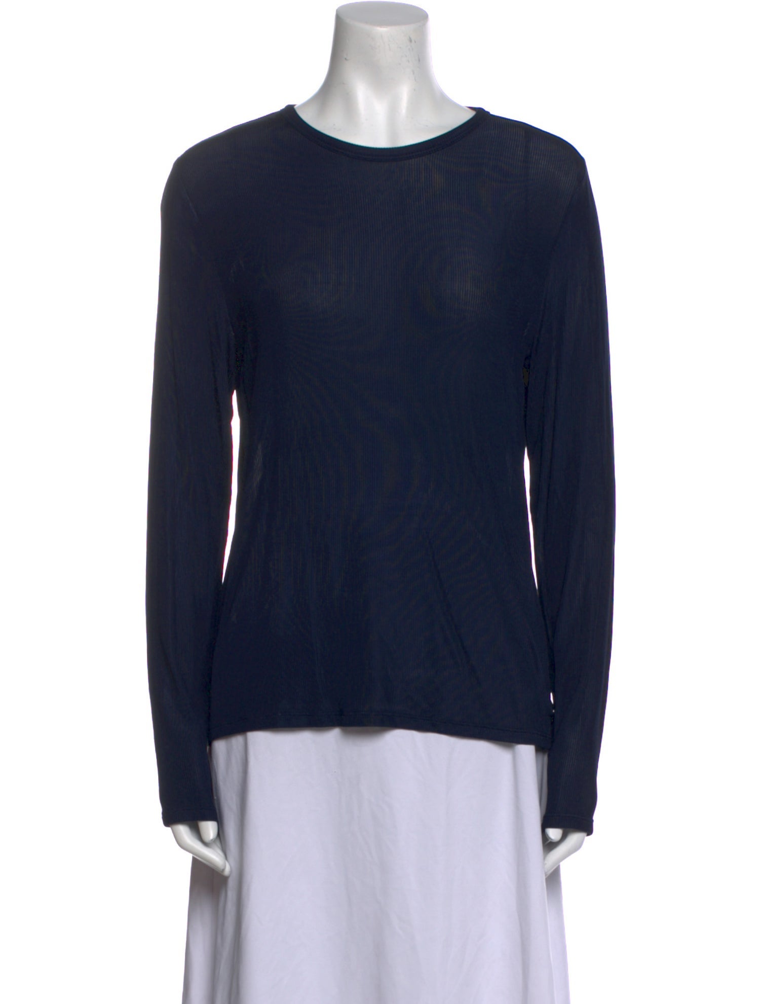 St. John Crew Neck Long Sleeve Top