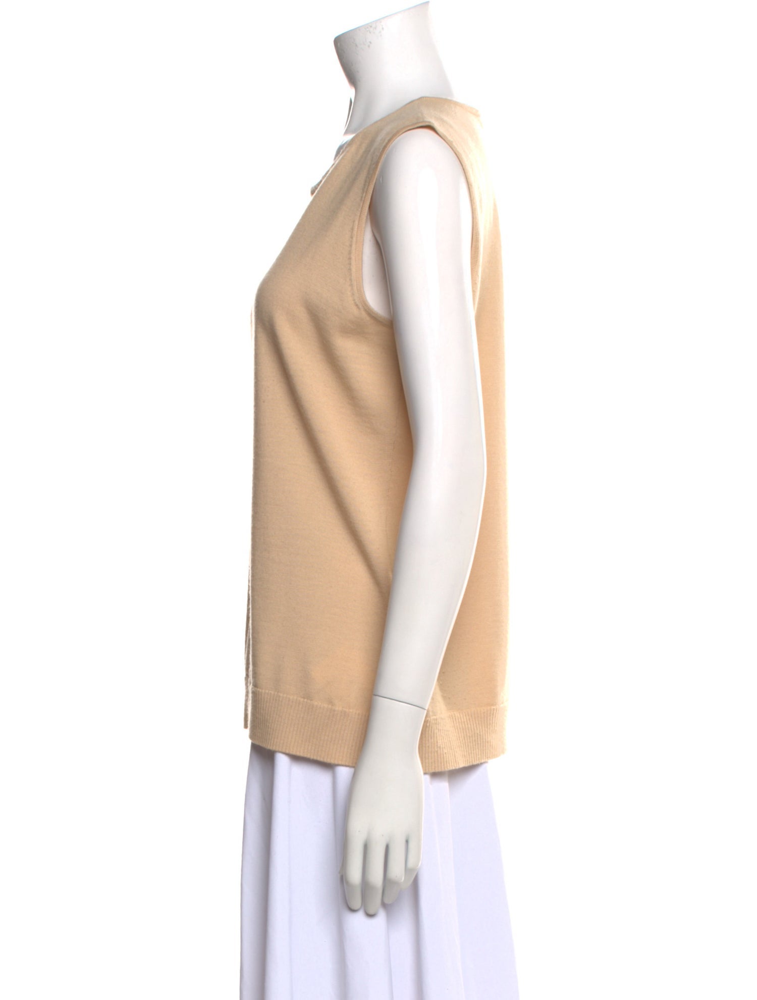 St. John Wool Scoop Neck Top