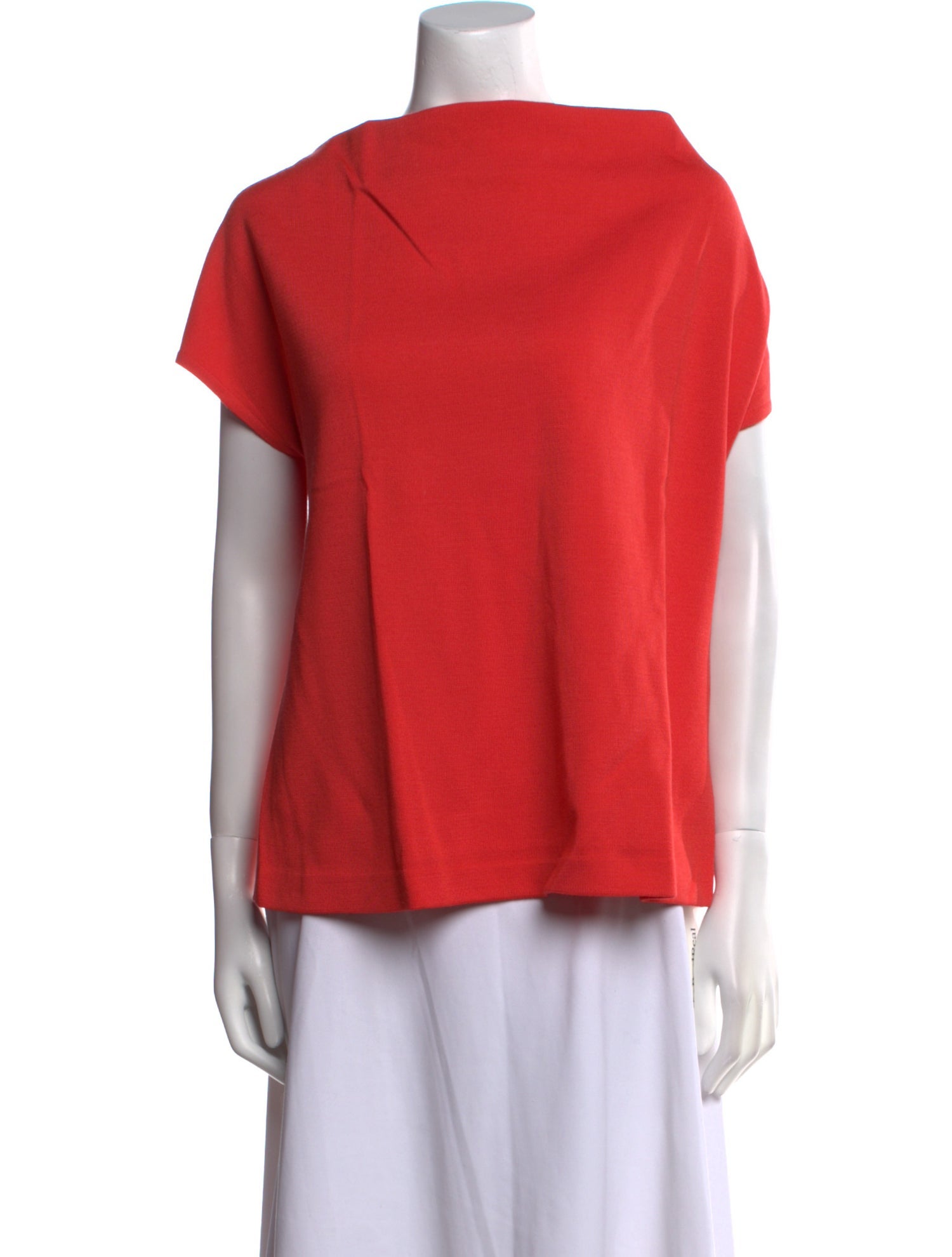 St. John Bateau Neckline Short Sleeve Top