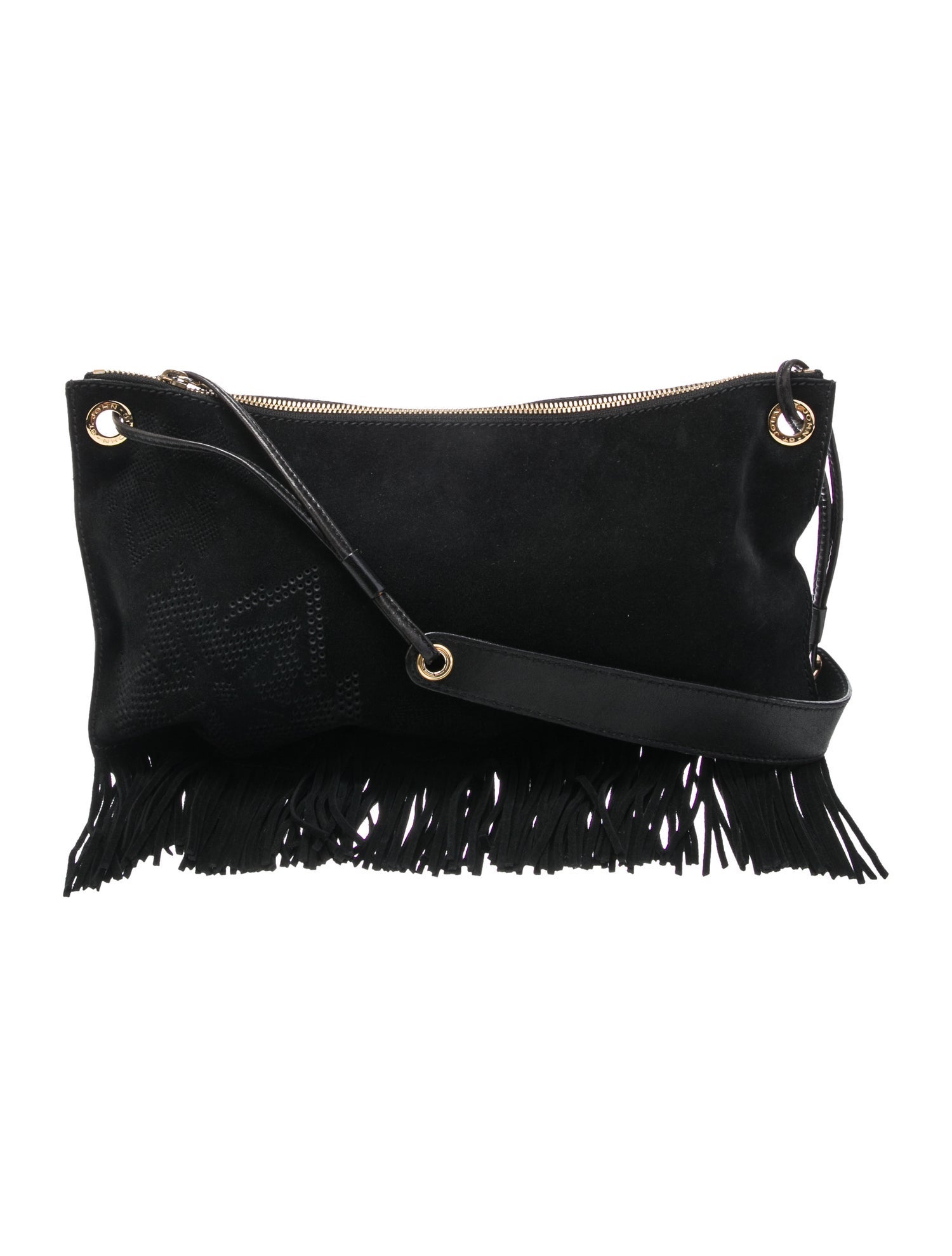 St. John Suede Shoulder Bag