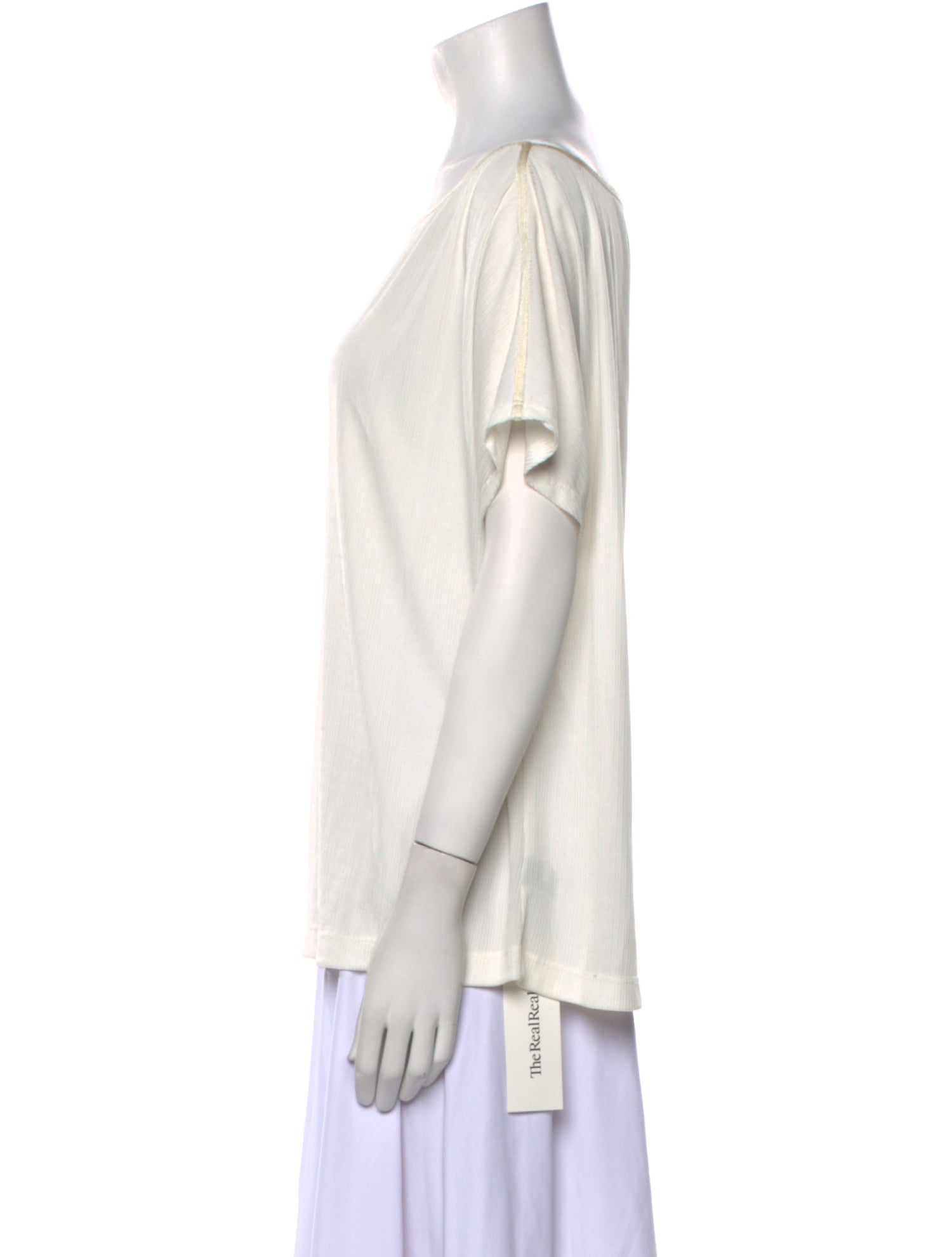 St. John Bateau Neckline Short Sleeve Blouse w/ Tags