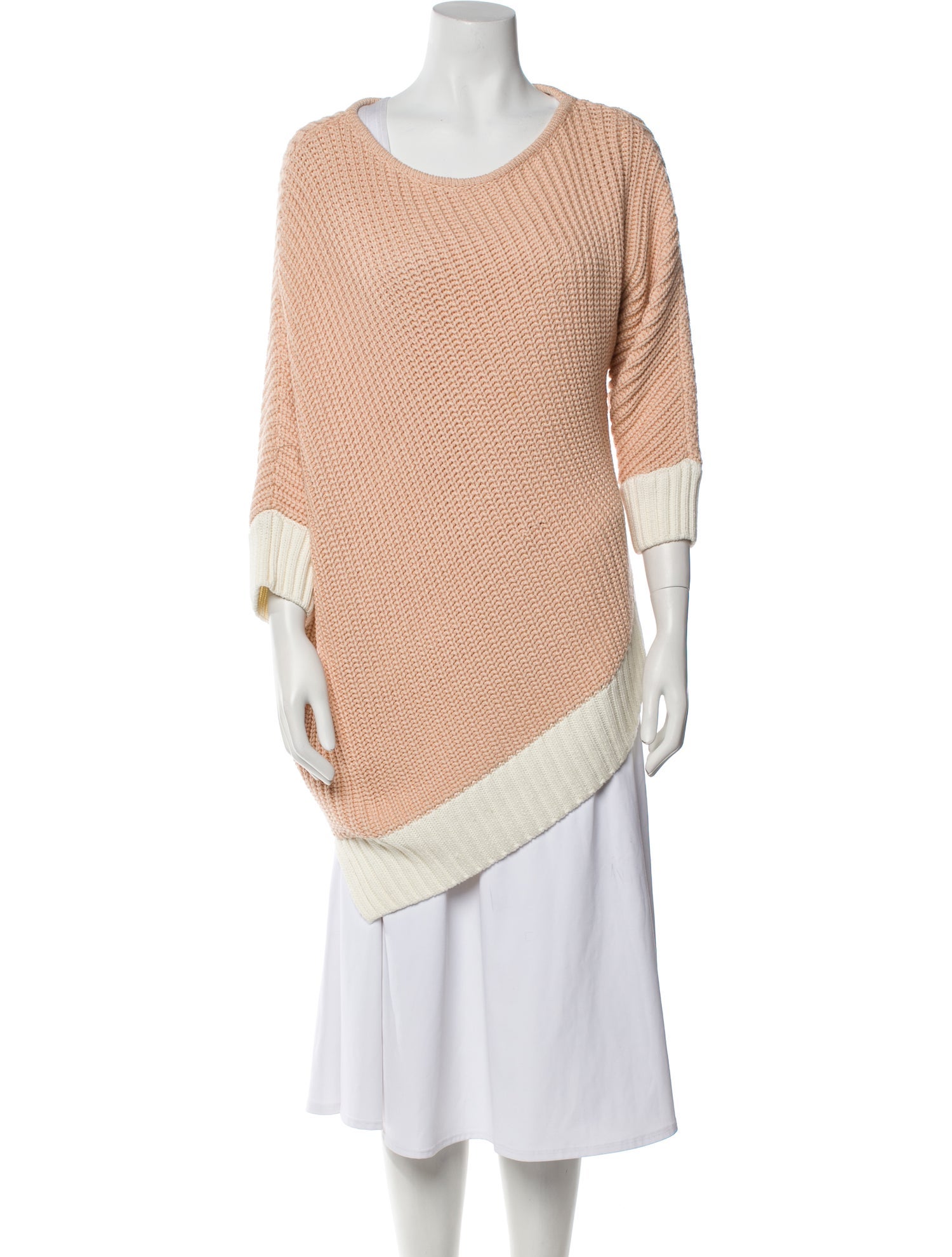 St. John Colorblock Pattern Scoop Neck Sweater