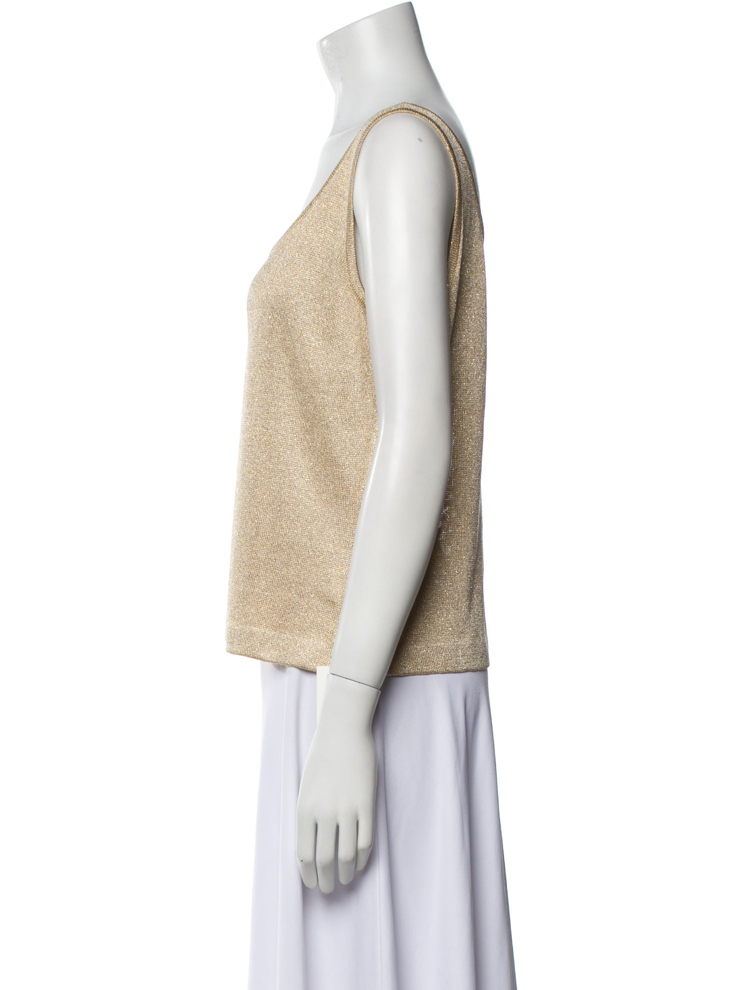 St. John Scoop Neck Sleeveless Top