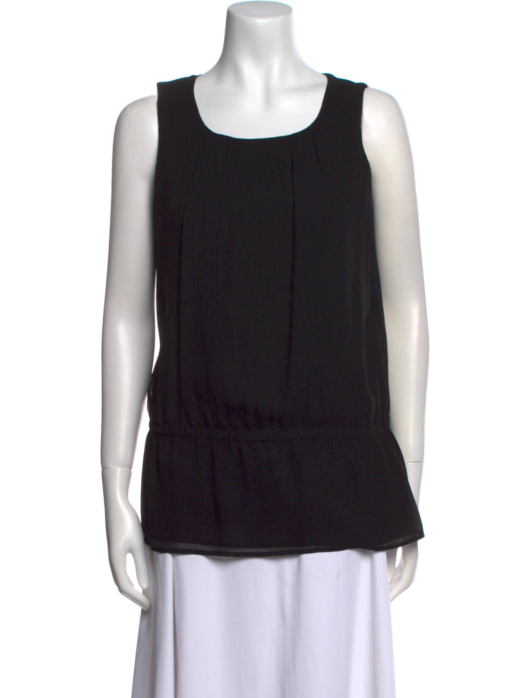 St. John Silk Scoop Neck Top