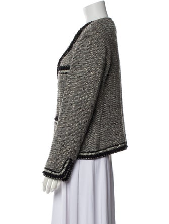 St. John Virgin Wool Tweed Pattern Evening Jacket