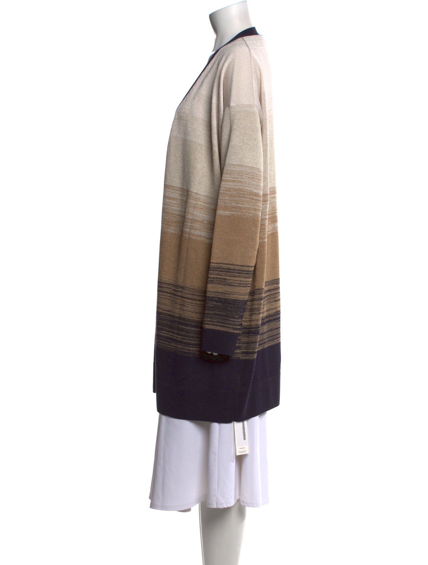 St. John Striped V-Neck Sweater